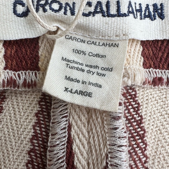 NWT CARON CALLAHAN DEXTER PANTS - AUBURN STRIPE size XL - Picture 10 of 16